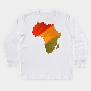 AFRICA / Black history month Africa /BLACK PRIDE Kids Long Sleeve T-Shirt